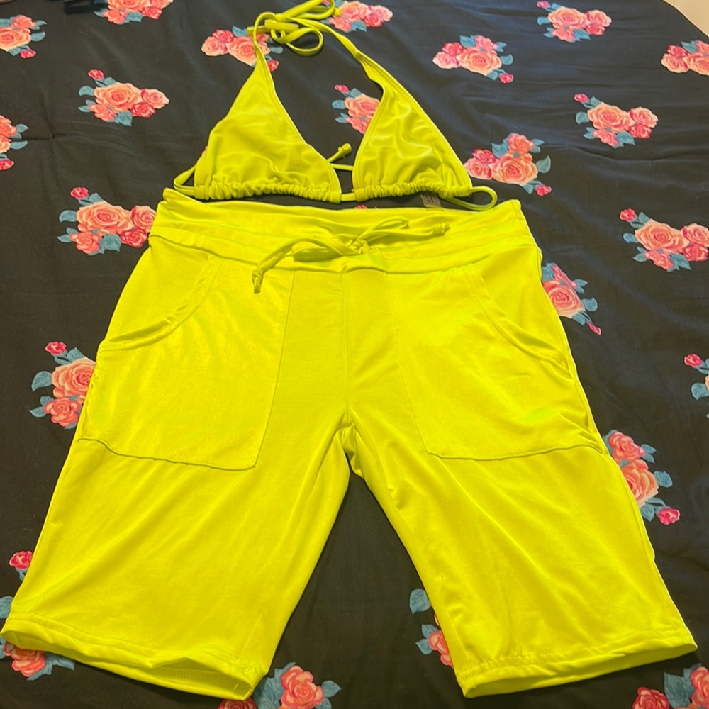 Two piece Lime Green set